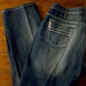 Men’s Cinch Jeans, white label 40x34, contrast stitching